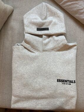 Fear of God Essentials Turtleneck Hoodie - Oatmeal